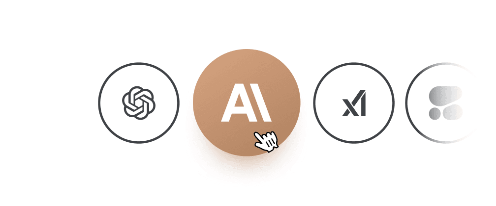 Works with OpenAI, Anthropic, xAI, Google Gemini, Cohere, DeepSeek, OpenRouter, Groq, Ollama