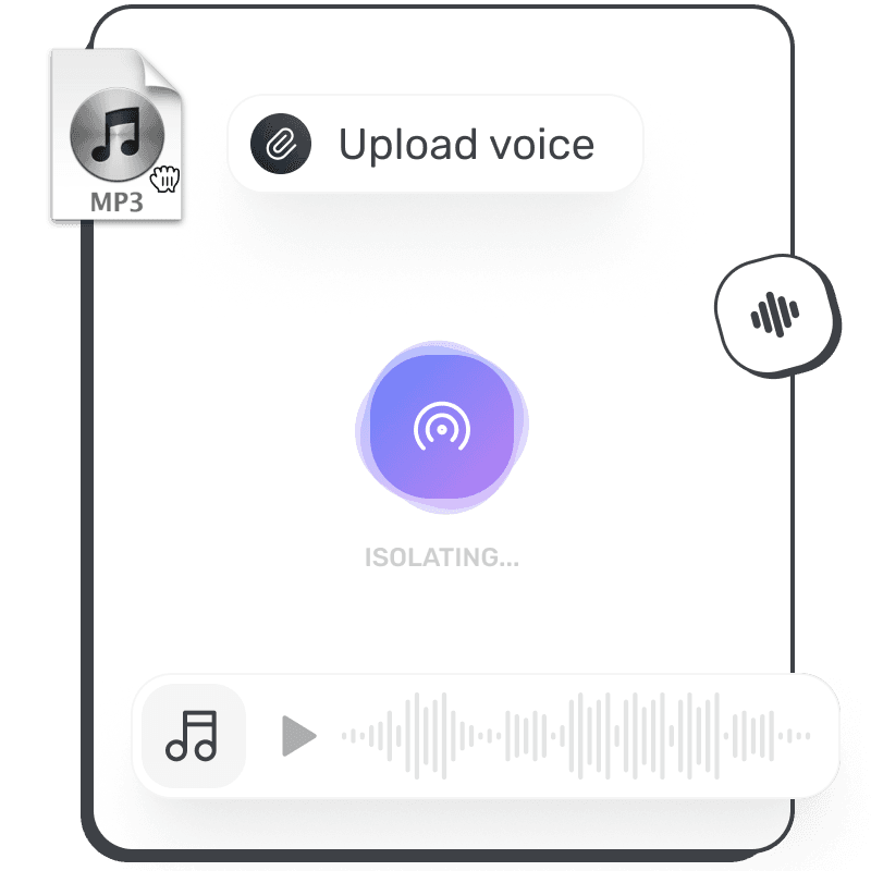 Studio-clean audio in seconds