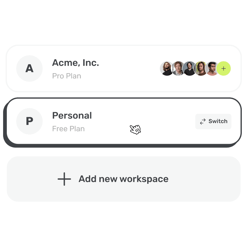 Accounts & workspaces