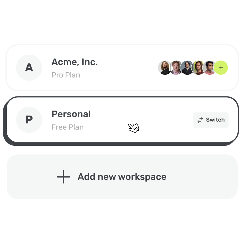 Accounts & workspaces