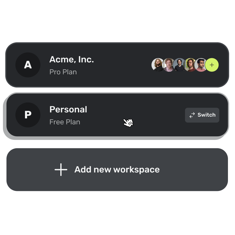 Accounts & workspaces